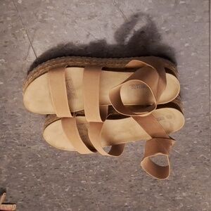 Open-Toe Espadrille Platform Sandals